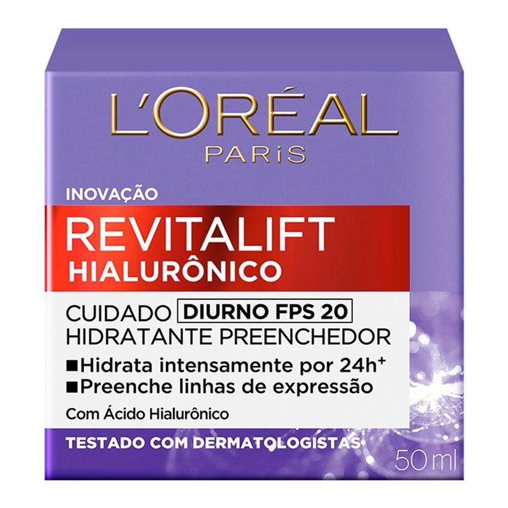 Hidratante Facial Revitalift Hialurônico L'Oréal Paris Diurno Fps20 49g