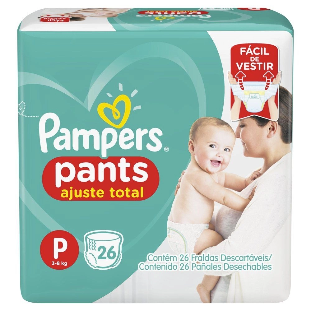 Fralda Pampers Pants Ajuste Total P 26un