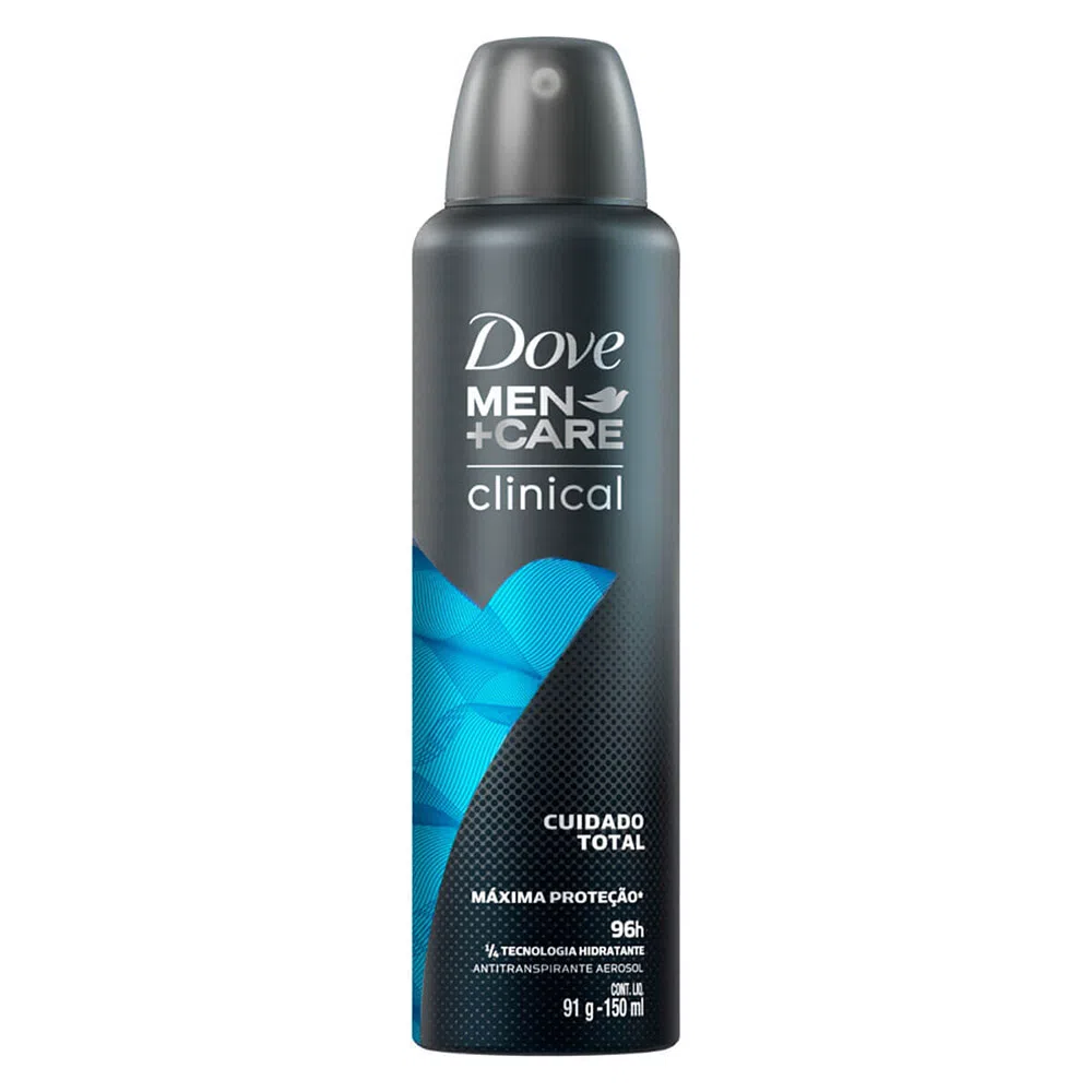 Desodorante Aerosol Dove Men+ Care Clinical Cuidado Total 150ml