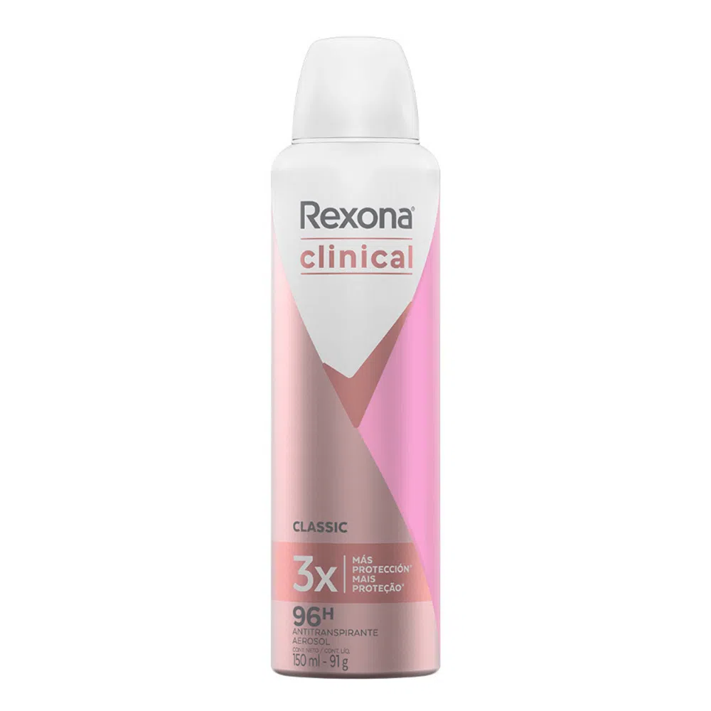 Desodorante Antitranspirante Aerosol Rexona Clinical Classic 150ml