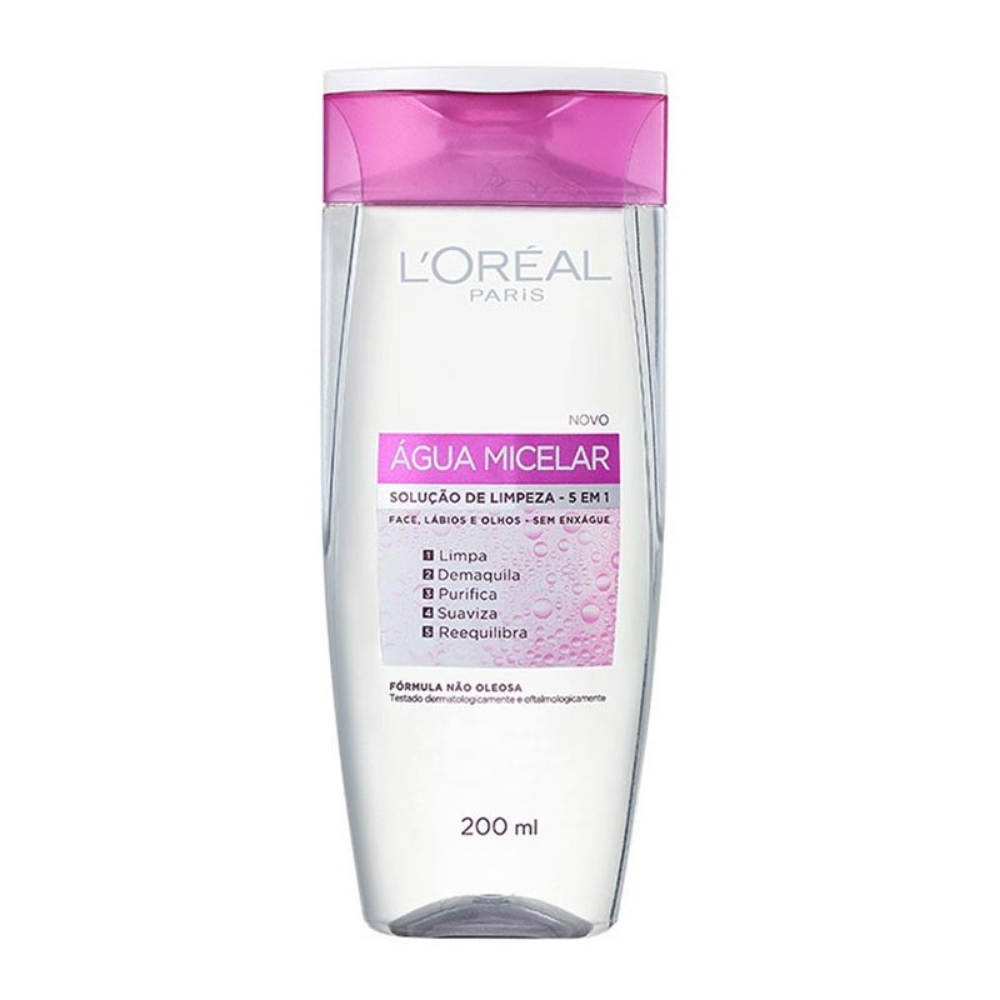 Água Micelar L'Oréal Paris Solução De Limpeza 5 Em 1 200ml