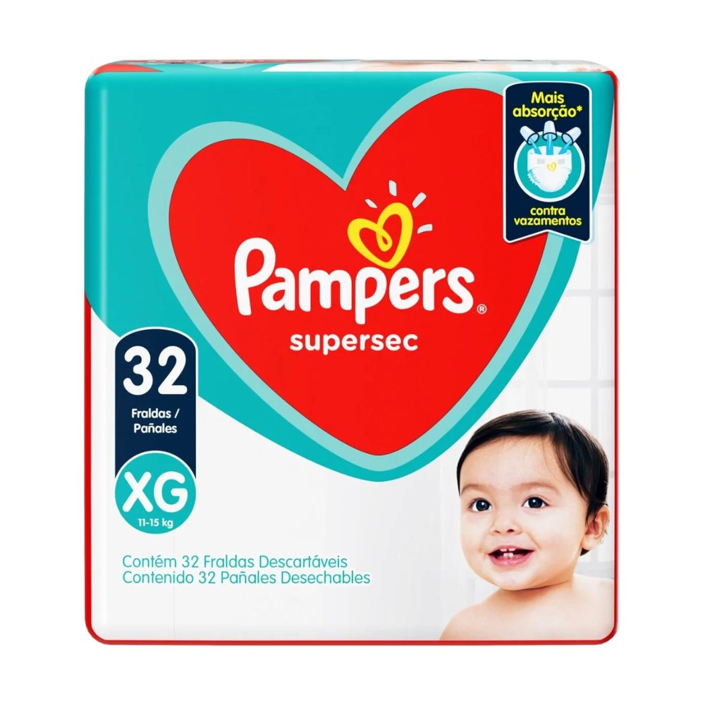 Fralda Pampers Supersec Xg 32un